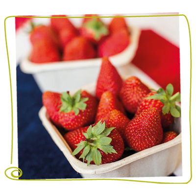 Strawberries in a punnet
