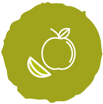 Icon of an Apple with a single slice